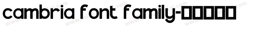 cambria font family字体转换